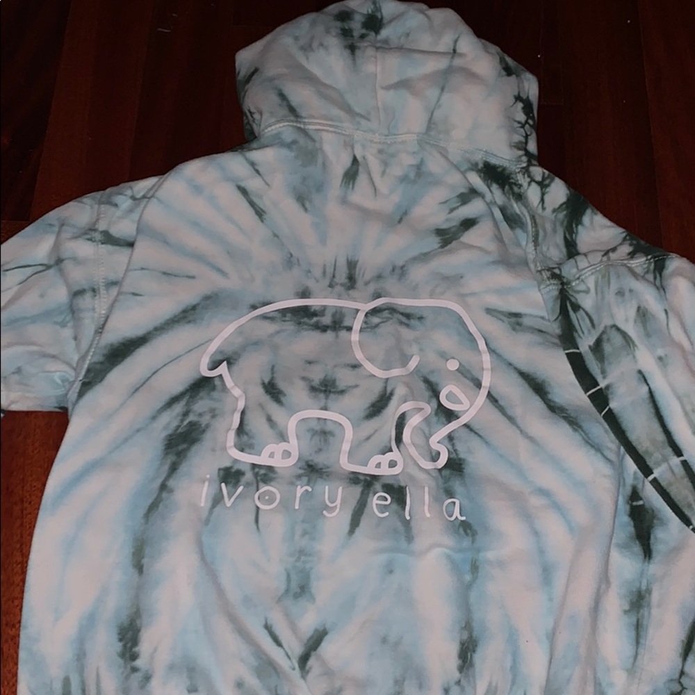 Green Tie-Dye Ivory Ella Hoodie